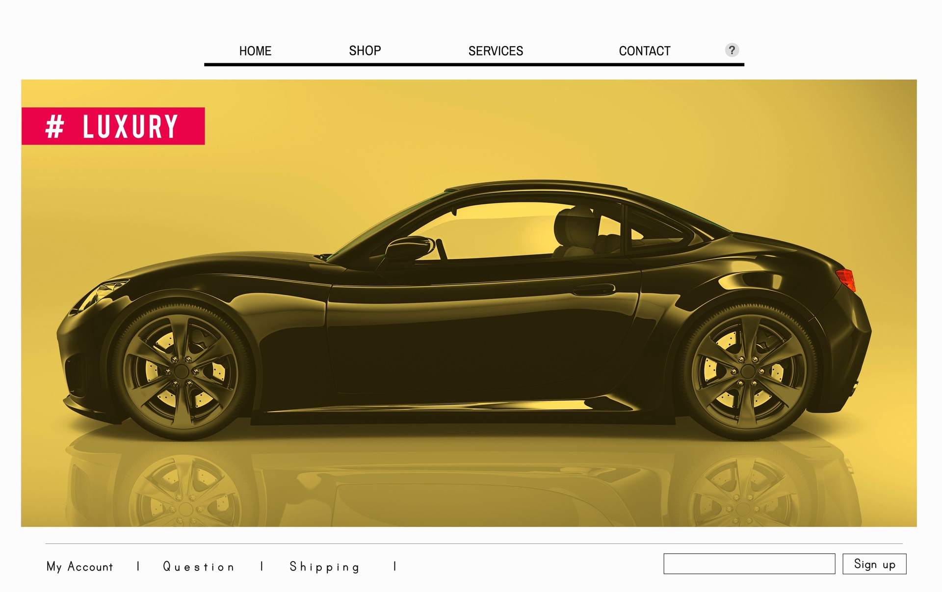 Car Website Homepage Layout Advertising Concept